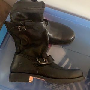 Black Frye Natalie engineer boots EUC